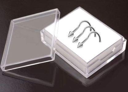 3pcs 20g 0.8mm Nose Screw Rings Nostril Stud Surgical Stainless Steel 2mm Cone Spike - Image 3