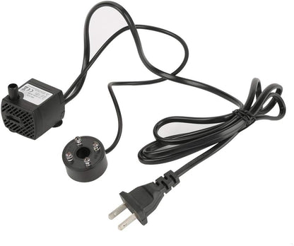Water Fountain Pump, 2W Submersible Pump with 4 Colorful Lights for Rockery Fountain Pool Garden Pond Fish Aquarium Statuary(US Plug) Water Pumps