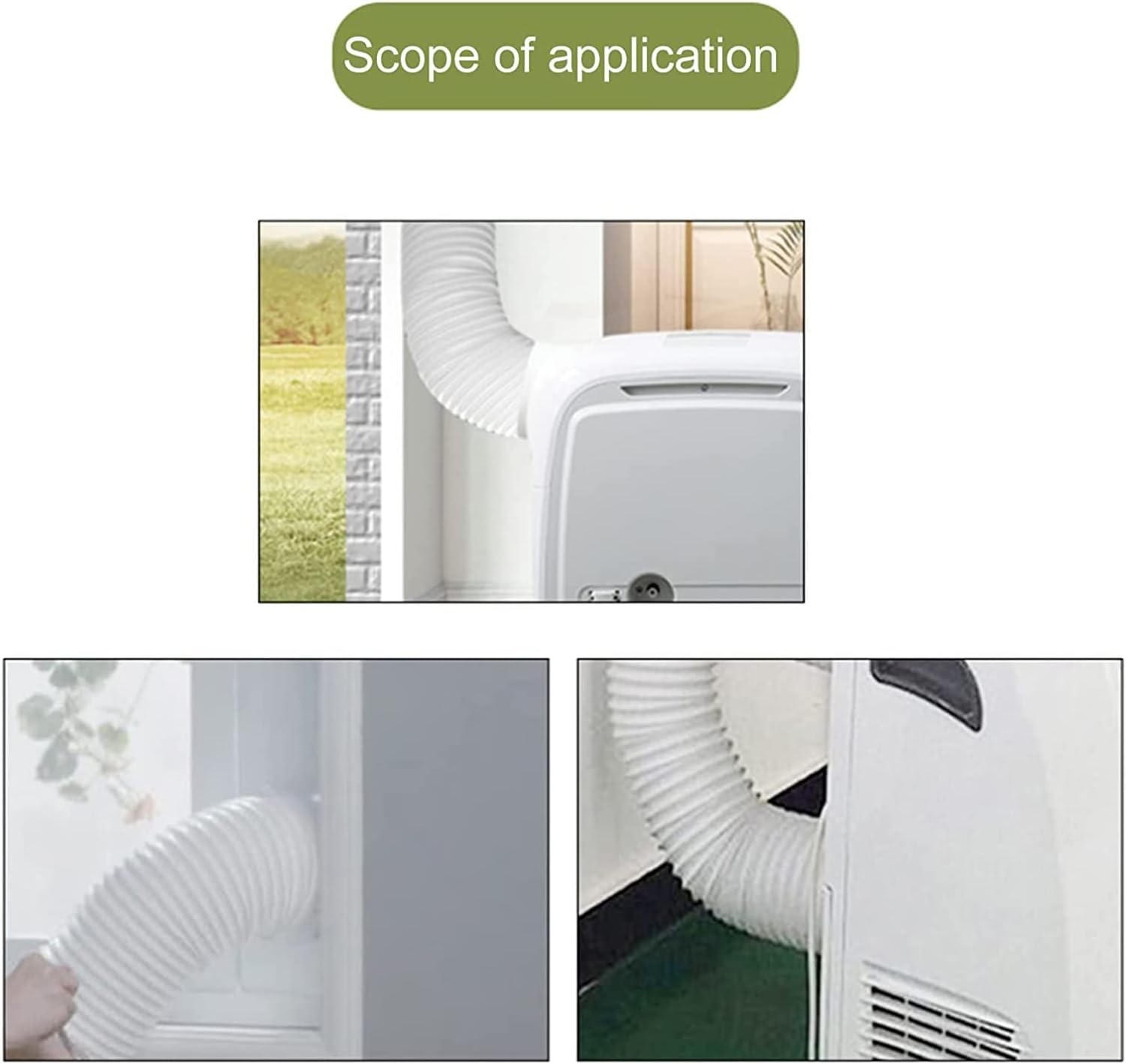 Air Conditioner Exhaust Duct Interface, Portable Air Conditioner Exhaust Hose Connector Adapter ABS Exhaust Duct Interface Coupler for Midea 1P KY35 Mobile Air Conditioning - Image 3
