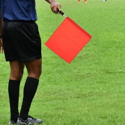 2PCS Referee Flags Volleyball Flags Line Judge, Stainless Steel Hand Flag Red Sigl Flag Sponge Handle Soccer Referee Flags Volleyball Lightweight Referee Equipment for Volleyball, Track and Field - Image 2