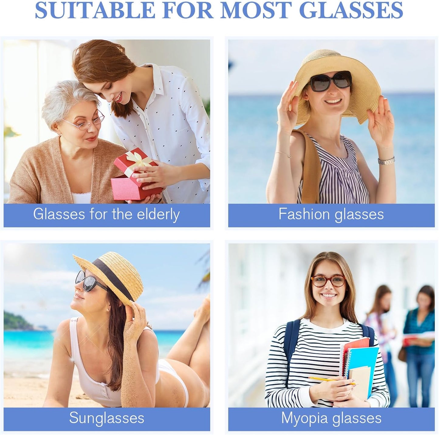 1 Pair Metal Glasses Replacement Temple, Eyeglass Arms Legs Replacement, Glasses Repair Kit Universal Glasses Arm Replacement Legs for Glasses, Sunglasses, Black - Image 4