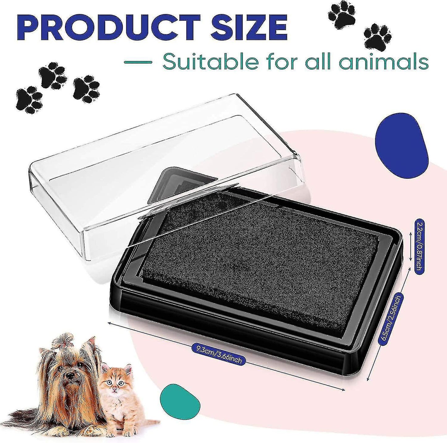 Cat And Dog Paw Print Stamp Pad Pet Paws Ink Pad Safe Pet Friendly Ink Pad No Mess For Puppy Kitten - Image 2
