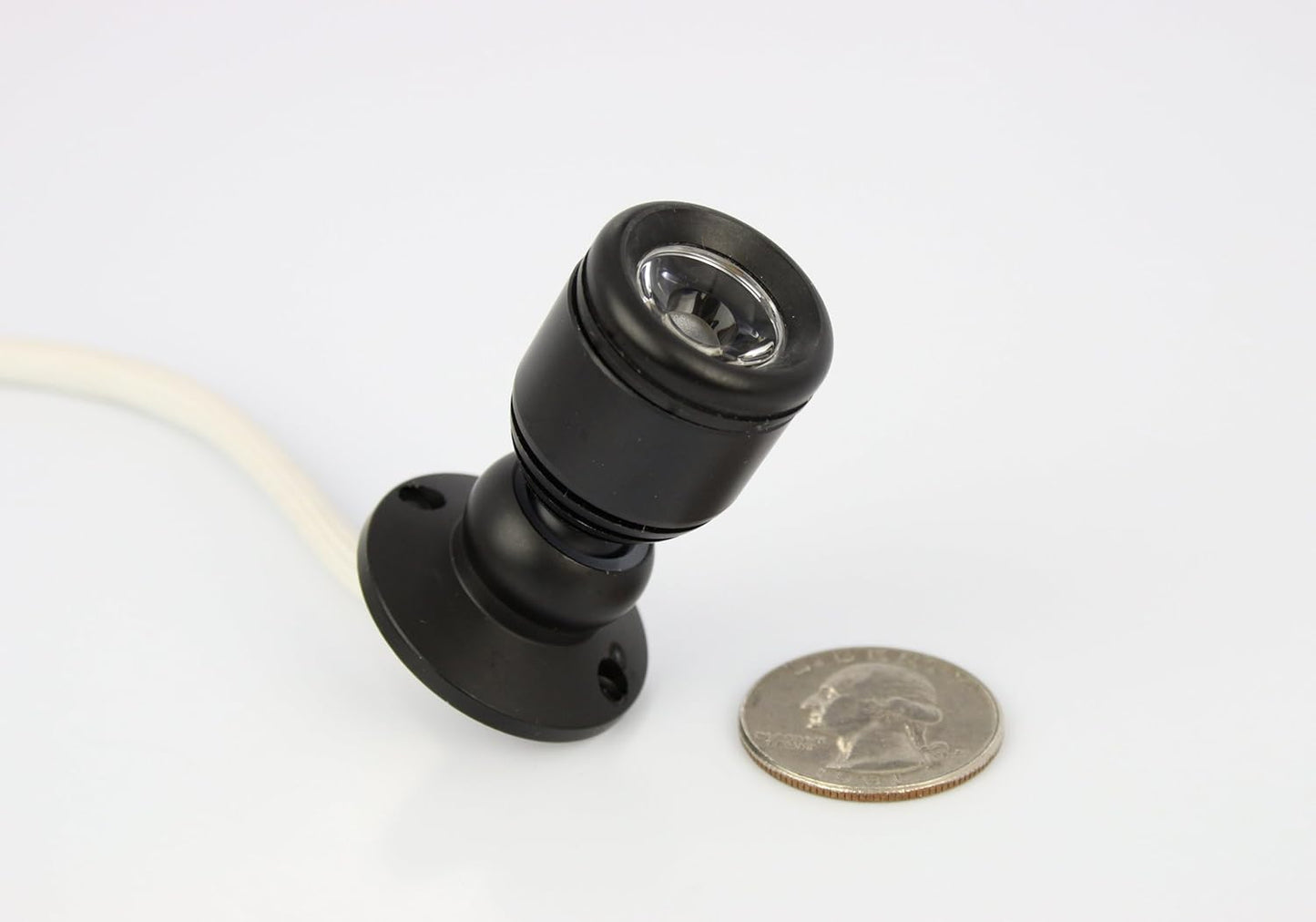 Micro Pivoting LED Spotlight - 1 Watt High Power LED Lamp - Tiny Size, Cool White LED, 12 to 28VDC - Image 4