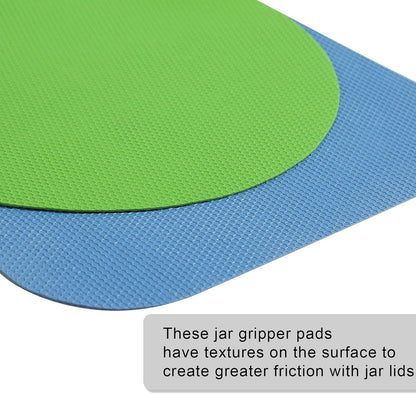 4pcs Jar Opener, Rubber, Multi-function Silicone Bottle Opener for Seniors with Arthritis Weak Hands Lid Cap Gripper Pads Kitchen Coasters Gadgets(Light Blue, Green) - Image 4