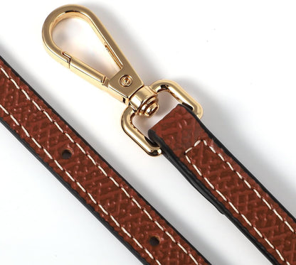 Leather Purse Straps Replacement, Genuine Leather Shoulder Strap with Punch-Free Adapter Adjustable Replacement Strap for Handbag Crossbody Bag Purse for Mini Le PLIAGE (Brown) - Image 4