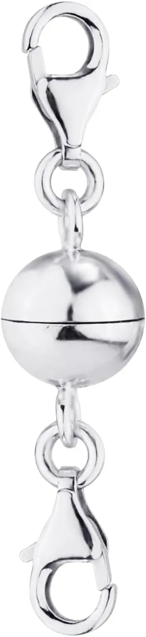 Magnetic Clasp Extender, 925 Sterling Silver Double Lobster Clasp Extender Bracelet Necklace Extender Magnetic Lobster Clasp for Necklace Bracelet  Jewelry Making