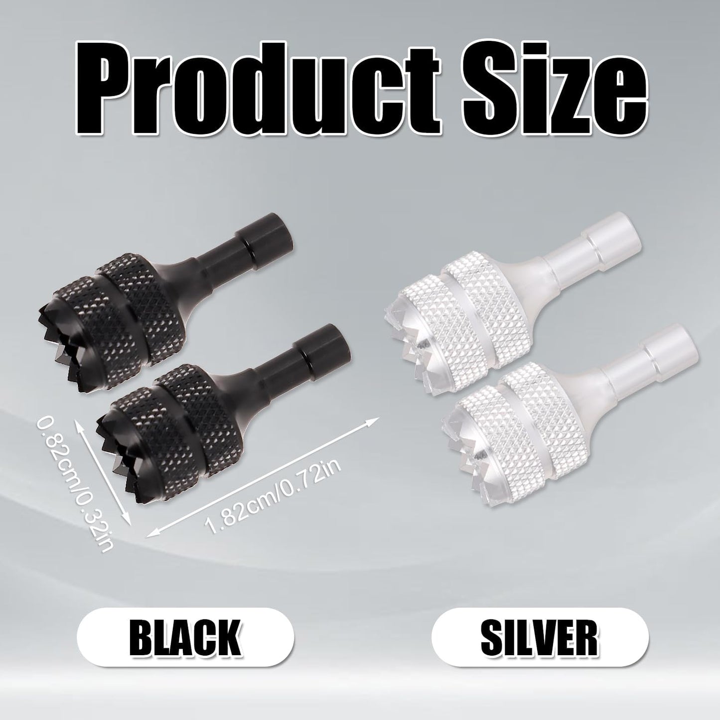 4pcs Drone Controller Sticks, Detachable Drone Remote Joysticks Thumb Rocker Replacement Compatible with DJI Mini 3 Pro Drones DJI RC Smart Controller (Silver, Black) - Image 2