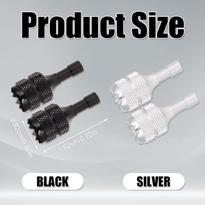 4pcs Drone Controller Sticks, Detachable Drone Remote Joysticks Thumb Rocker Replacement Compatible with DJI Mini 3 Pro Drones DJI RC Smart Controller (Silver, Black) - Image 2