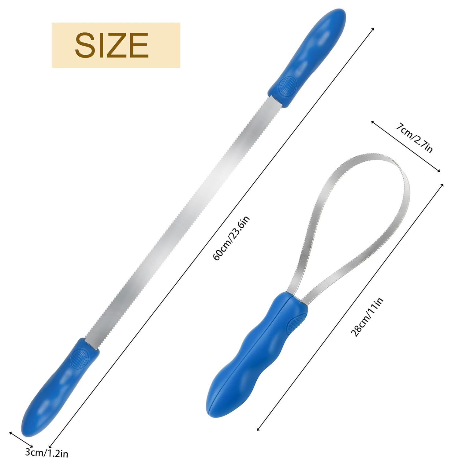 Dual-Sided Shedding Blade Dogs Hair Brush - Stainless Steel Grooming Horse Tool with No-slip Grip - Fine Teeth for Long, Short - Image 2