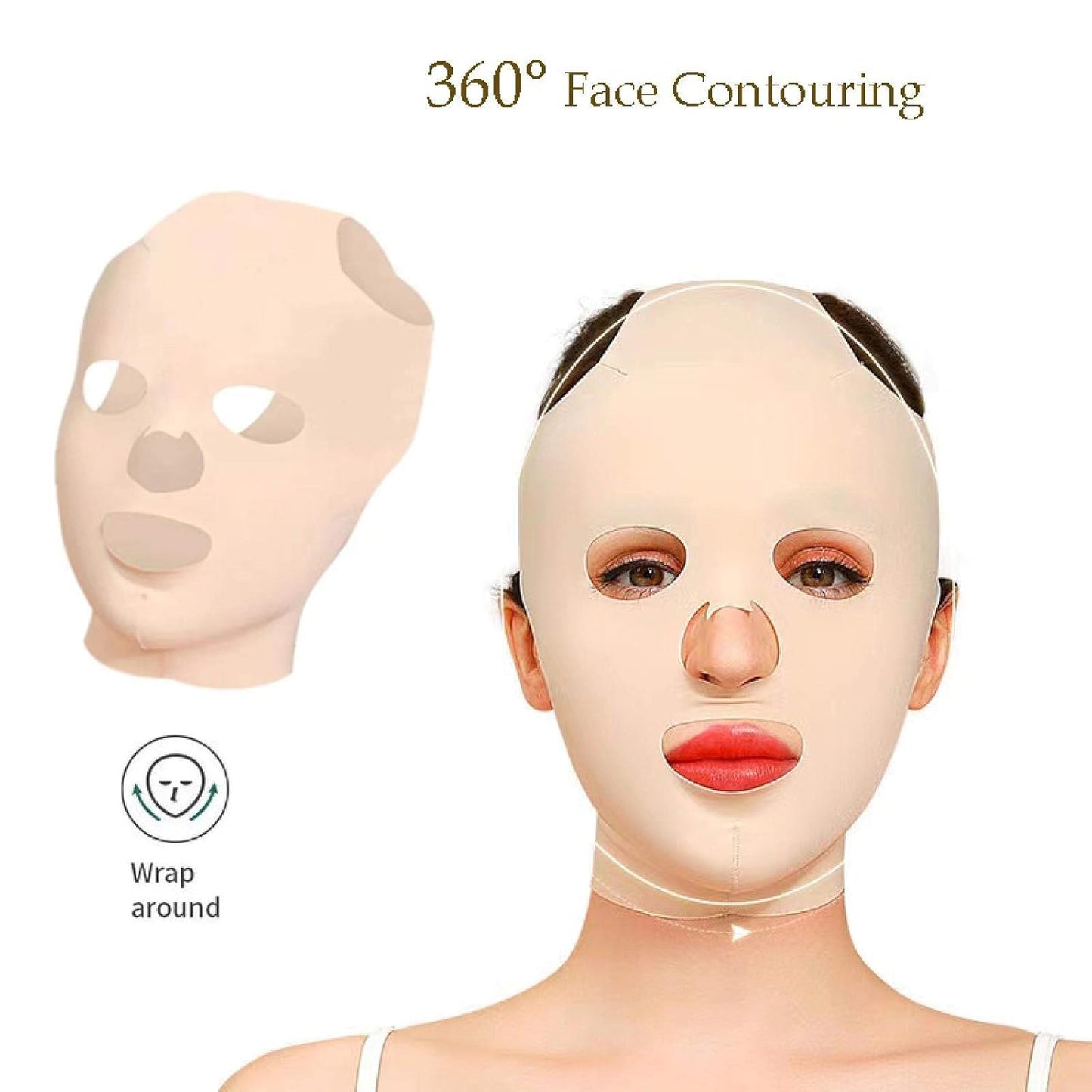3D Reusable Breathable Beauty Women Anti Wrinkle Slimming Bandage V Shaper Full Face Lift Sleeping Mask - Image 2