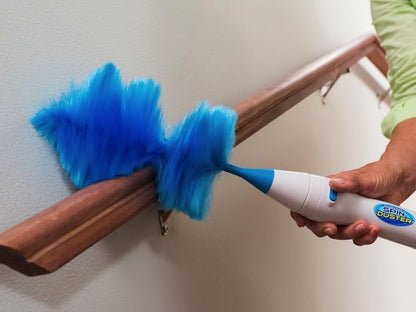 Hurricane 360 Electric Feather Spin Duster Feather Duster Adjustable Electric Dirt Dust Brush Removing Dust in One Spin Cleaning Accessories Home Office, Use Battery - Image 2