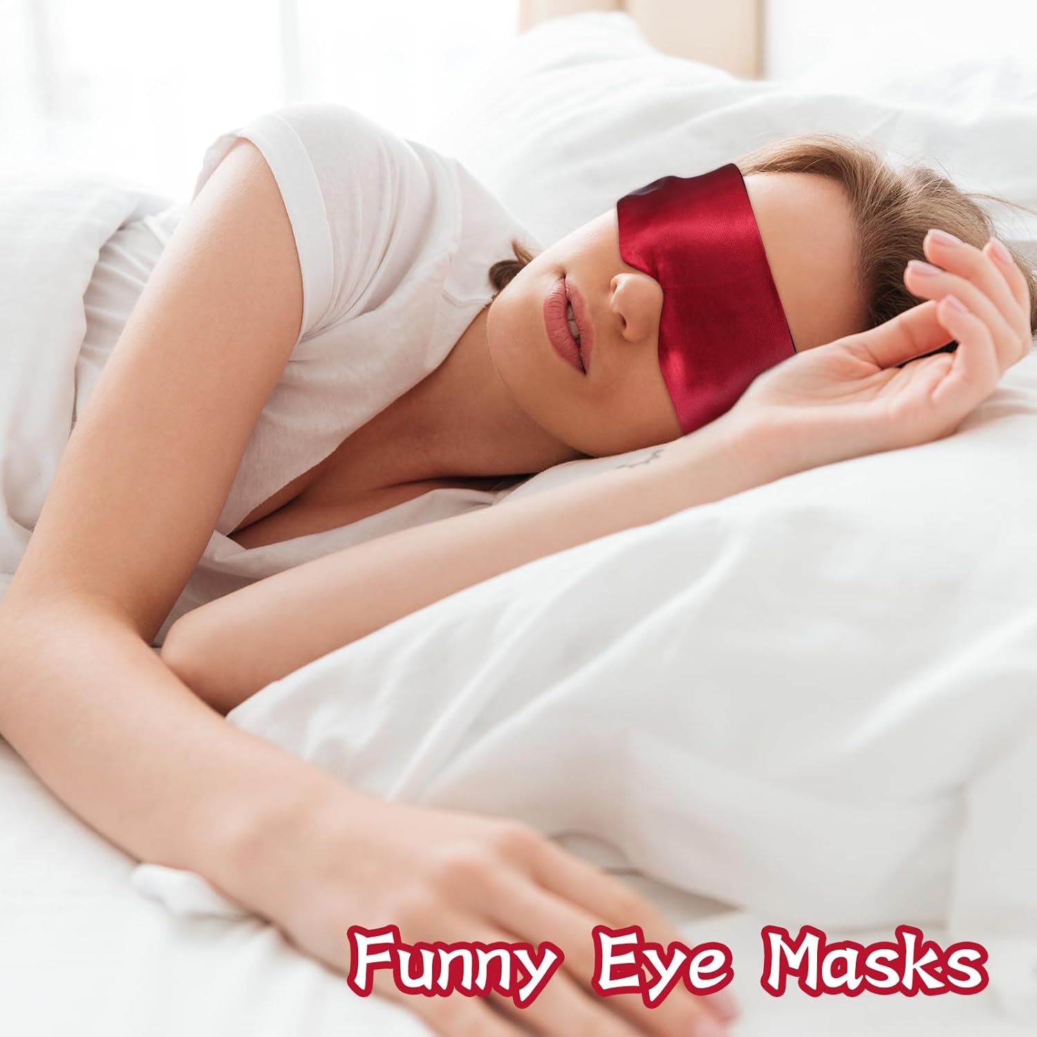 4Pcs Satin Blind Fold for Game, Soft Silk Blackout Blindfold for Adults Couples, 57'' V-Shaped Sleeping Eye Mask, Adjustable Eye Shade Cover, Travel Blind Folds for Adult Play Women Men Meditation - Image 4