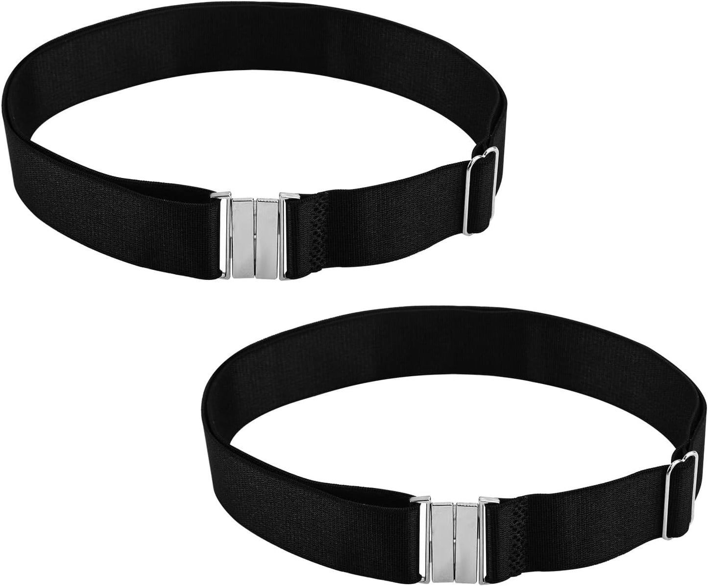 2pcs Thigh Garters for Women, Adjustable Thigh Garter Belts Plus Size High Elastic Fastening Leg Garters for Thigh Leg Harness Belts for Women Black