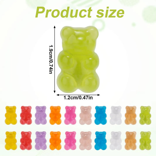 20pcs Luminous Gummy Bear Shoelace Charms, Cute Bear Shoe Charms Colorful Clog Pins Shoe Charms for Shoe Decoration - Image 2