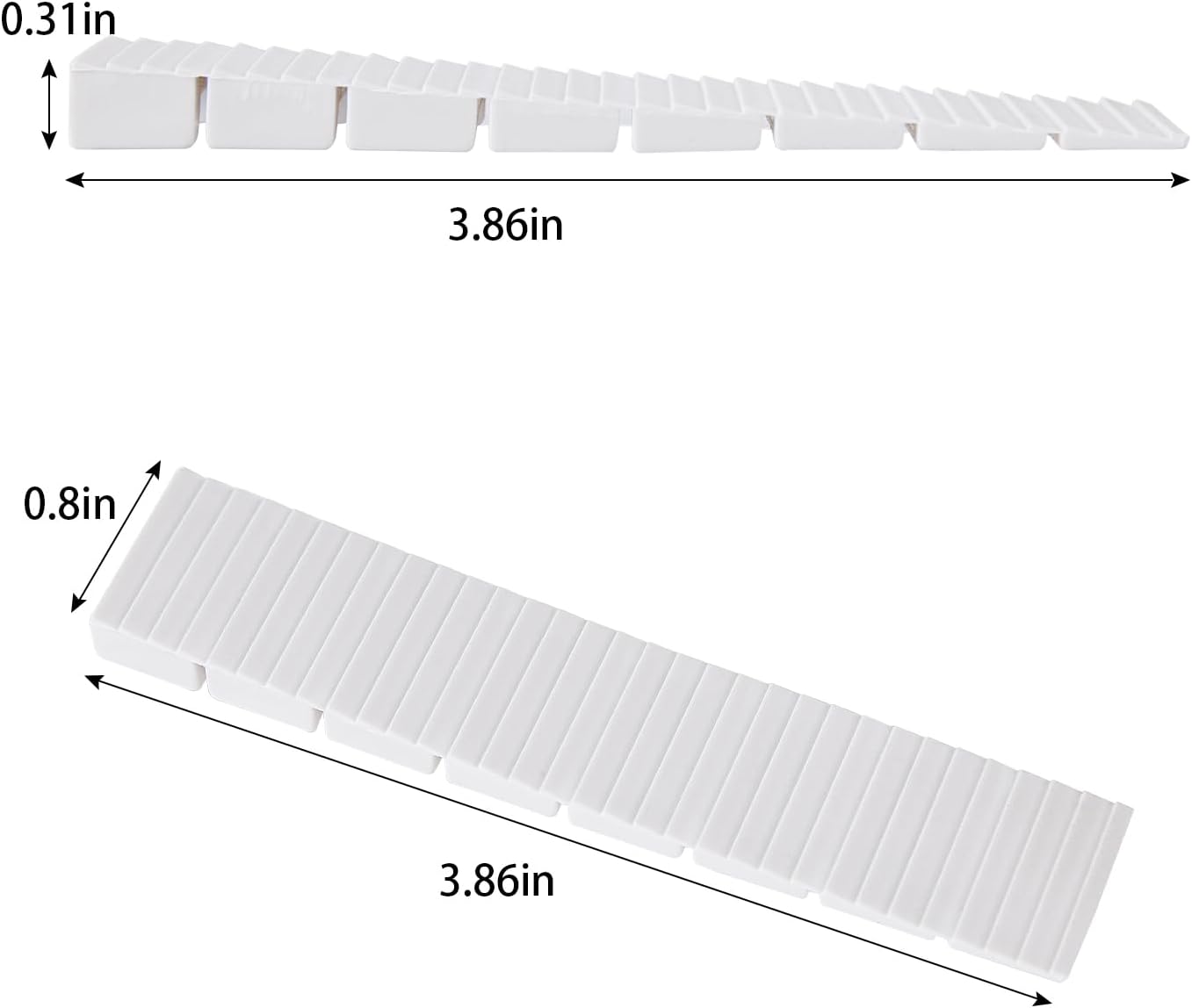 12 Pack White Multi Purpose Furniture Plastic Shims for Leveling Extreme Weight Capacity Wedges Easy to Snap Cut-to-fit Size Leveler for Toilet Shims, Doors, Windows, Sheds, Table - Image 2