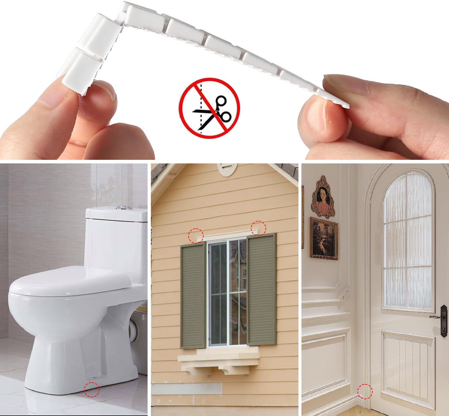 12 Pack White Multi Purpose Furniture Plastic Shims for Leveling Extreme Weight Capacity Wedges Easy to Snap Cut-to-fit Size Leveler for Toilet Shims, Doors, Windows, Sheds, Table - Image 4