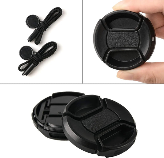 2 Pack 58mm Snap-On Center-Pinch Lens Cap, Compatible with Canon EOS Rebel T7 T6 T5 T100 4000D T8i T7i T6s T6i T5i T4i T3i T2i T1i SL3 SL2 SL1 XSi XTi with EF-S 18-55mm Kit Lens - Image 2