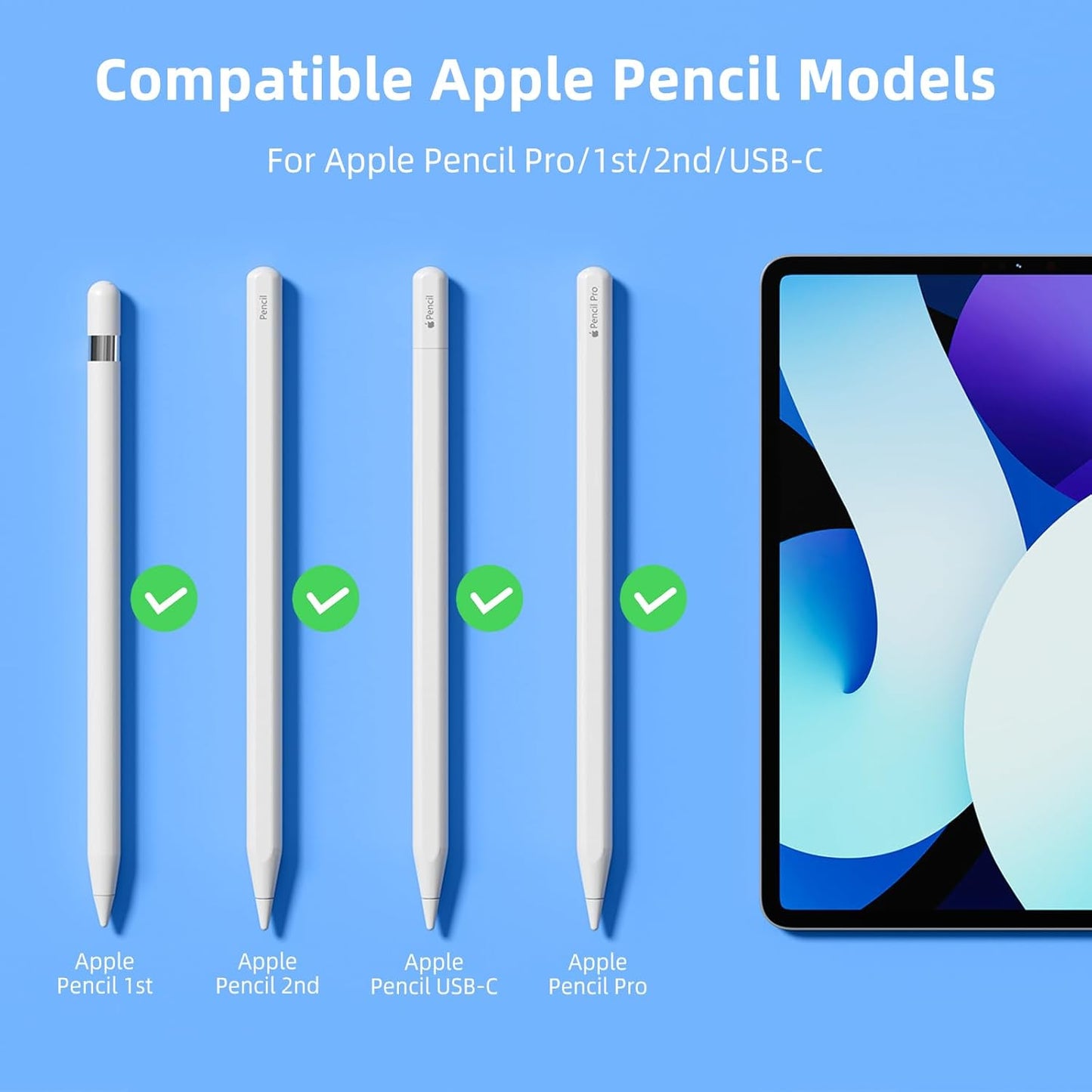 for Apple Pencil Tips Replacement,Compatible with Apple Pencil Pro/1st Generation/ 2nd Generation/USB-C (4 Pack) - Image 3