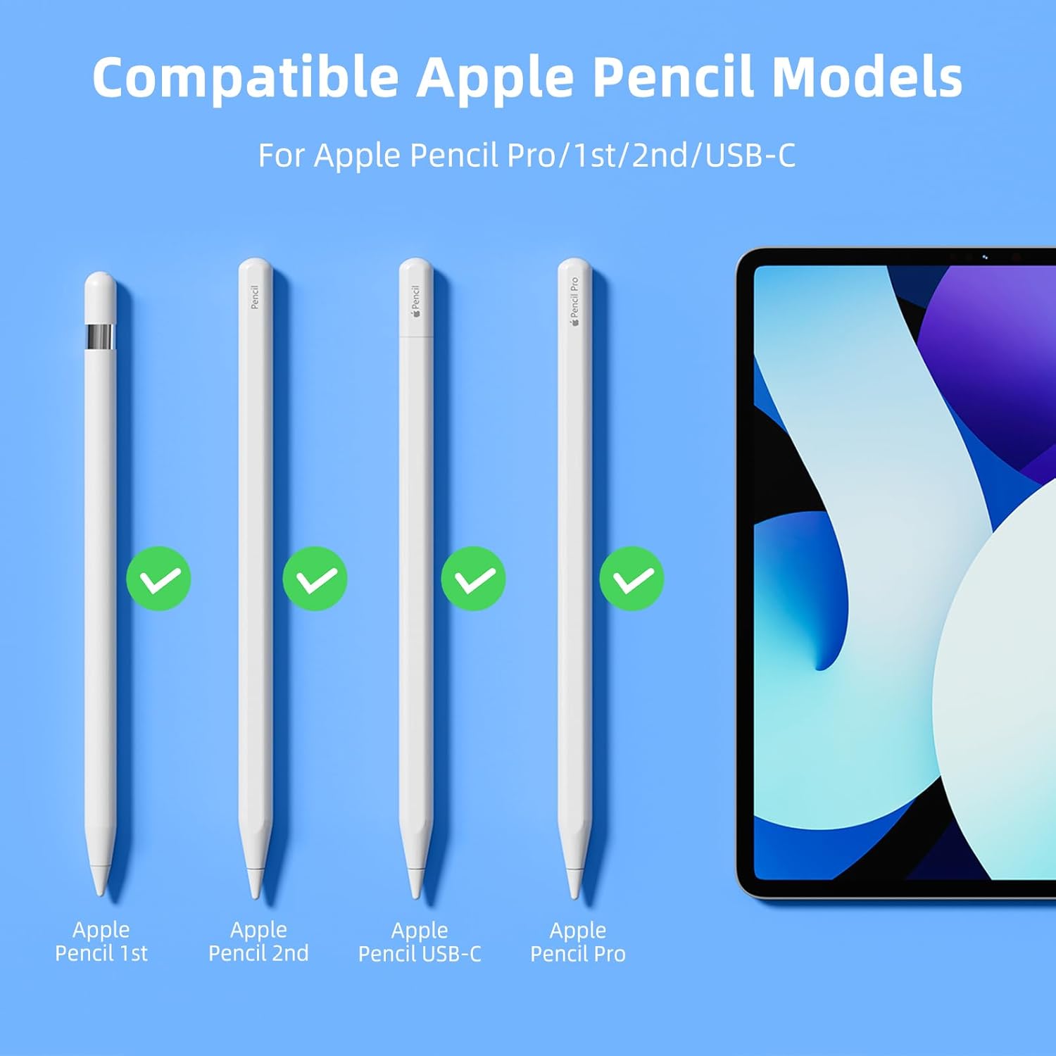 for Apple Pencil Tips Replacement,Compatible with Apple Pencil Pro/1st Generation/ 2nd Generation/USB-C (4 Pack) - Image 3