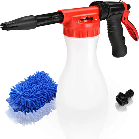 Car Foam Gun,    - Adjustable Ratio Dial Car Snow Soap Gun Fit Low Water Pressure Universal Standard Garden Hose, Blaster Car Washer Sprayer for Home Garden Use
