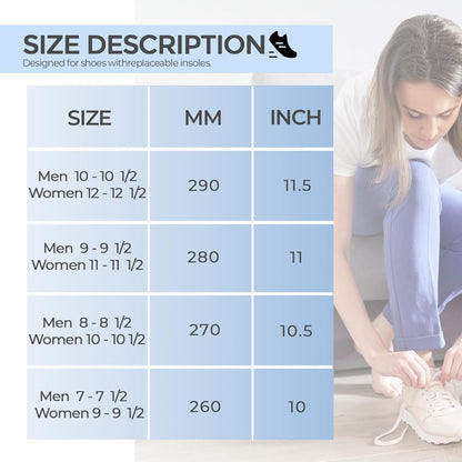 Plantar Fasciitis Feet Insoles, Arch Supports Orthotics Inserts Relieve Flat Feet for Men, Women, Orthotic Insoles for Foot Pain Mens 10-10 1/2 | Womens 12-12 1/2 - Image 4