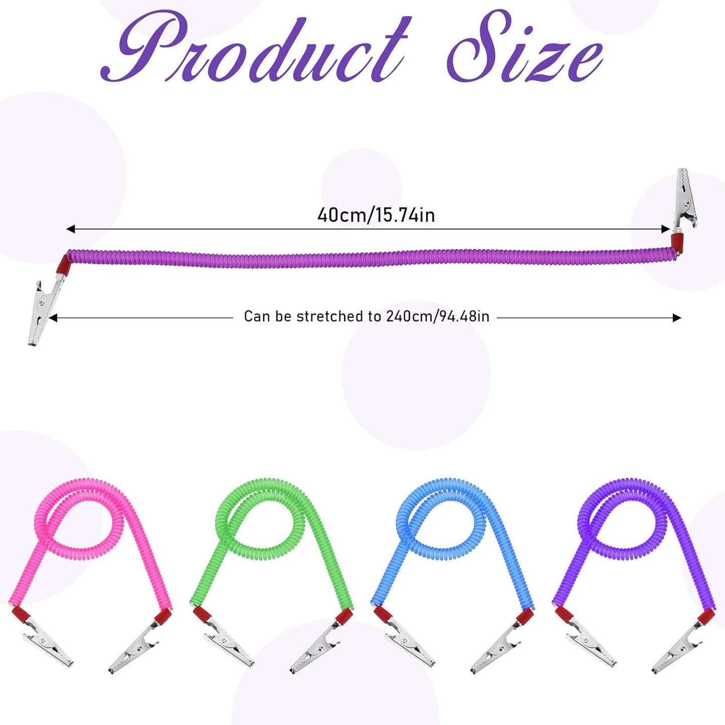 4Pcs Bib Holder Clip Dental Napkin Clip, Neck Chains with Metal Clips for Dental Clinic, Colorful Dentist Bib Holder Clip Napkin Dental Bib Clips for Bibs Face Cover Kids Adult and Elderly - Image 2