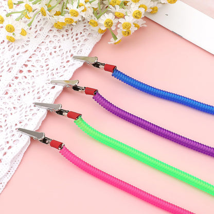 4Pcs Bib Holder Clip Dental Napkin Clip, Neck Chains with Metal Clips for Dental Clinic, Colorful Dentist Bib Holder Clip Napkin Dental Bib Clips for Bibs Face Cover Kids Adult and Elderly - Image 3