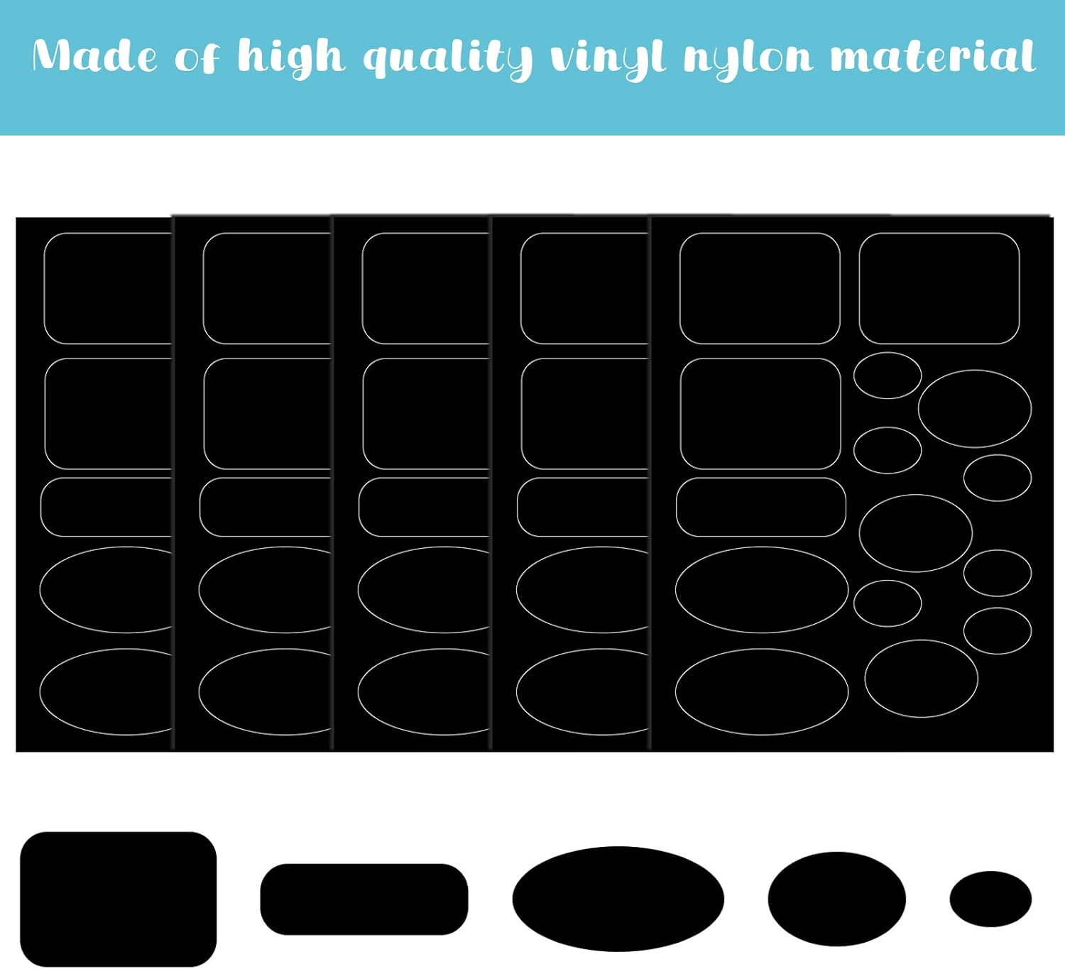 75Pcs Down Jacket Repair Patch, Black Self Adhesive Nylon Repair Patch Tape Washable Fabric Clothing Repair Patch Tape for Puffer Jackets Coats Tents Sleeping Bags Down Jacket Repair Patches - Image 3