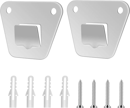 2-Set Wall Mounting Fan Bracket, Heavy Duty Wall Mounting Fan Bracket Holders for Oscillation Fans Solid Steel Fan Wall Mount Bracket with Fastening Screws for Wall Fan Mounting Bracket