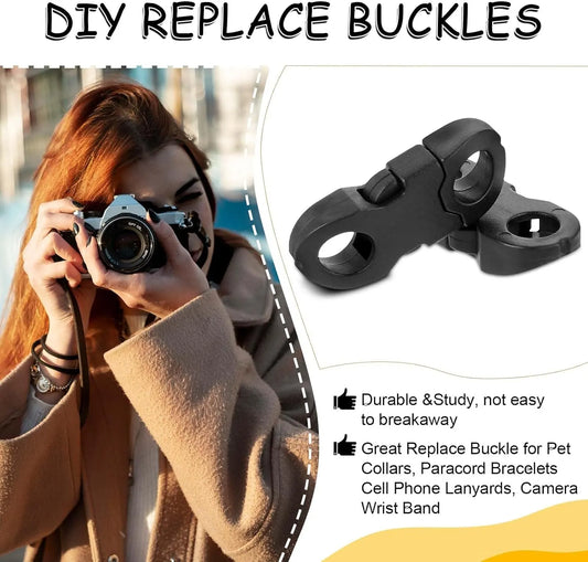 25 Pcs Paracord Necklace Clasps 6mm Hole Breakaway Side Release Plastic Buckle Paracord Accessories Easy Open Necklace Clasp Paracord Buckles for Bracelet Anklet Clasp Braided Necklace Cameras - Image 3