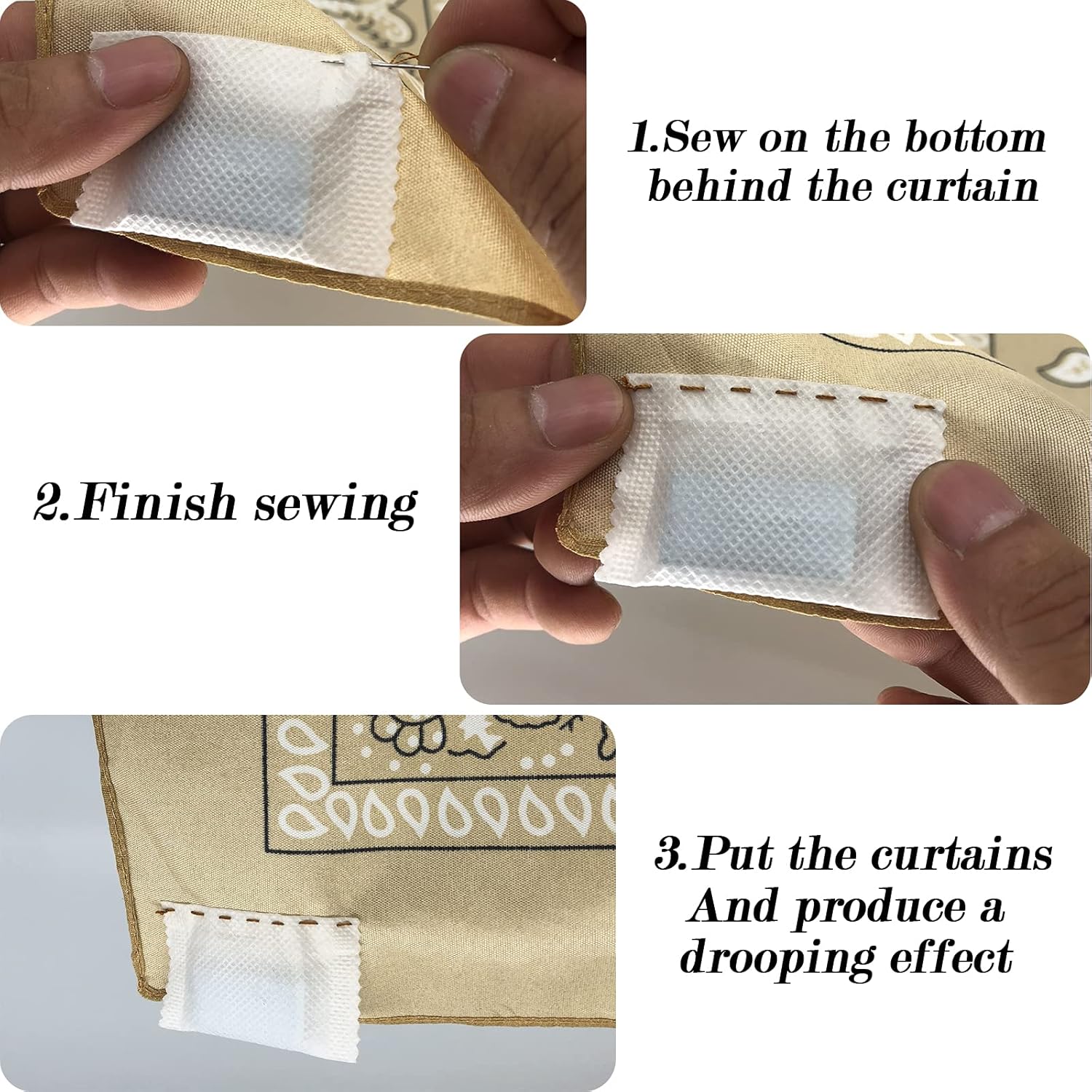 25 Curtain Weights, Bottom Curtains Lead to Weight, Cloth Curtain Weights for Home Curtains and Tablecloths Shower Curtains Cloth Mosquito Nets, Accessories for Signs, 15g Each (55x30 mm) - Image 4