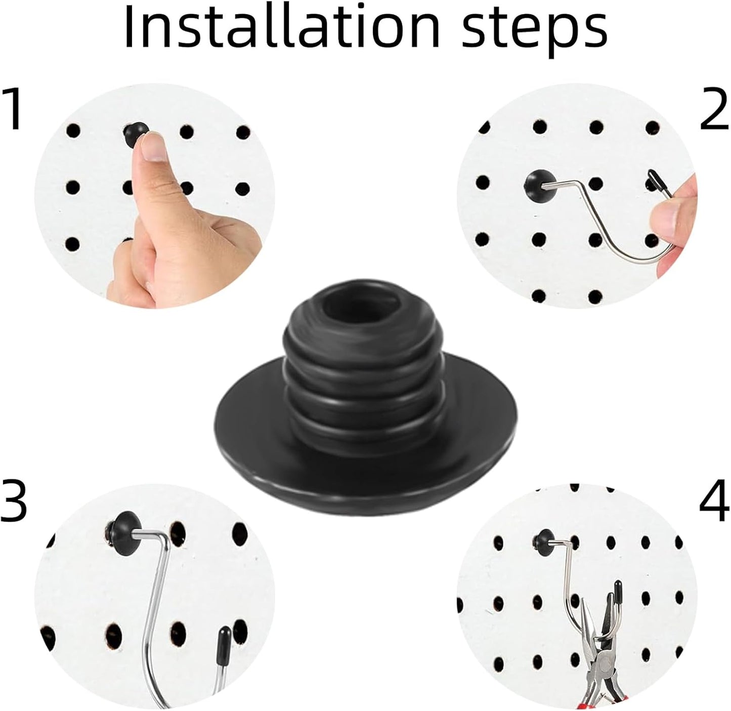 50PCS Pegboard Hook Locks, for Stopping Hooks from Falling Off, peg Board Organizer Accessories, Hook Lock, pegboard Hooks, pegboard Clips, peg Hooks - Image 3