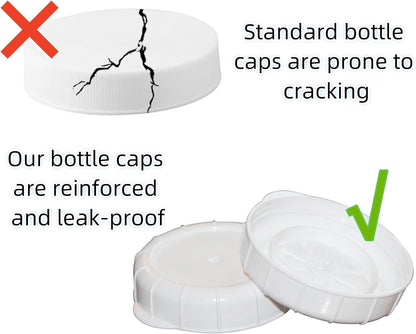 4 PCS Glass Bottle Replacement Caps with Tampered Evident Seal,48mm Diameter Bottle Lids Compatible With Stanpac & Libbey Milk Glass Bottles.Reusable,Long-Lasting and Easy to Clean Bottle Caps - Image 4