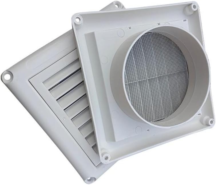4" Louvered Vent Cover Stops Birds Nesting for Outside Dryer Exhaust Air Vent Cover with 4 Screws for Easy Installation - Image 3