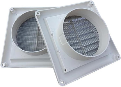 4" Louvered Vent Cover Stops Birds Nesting for Outside Dryer Exhaust Air Vent Cover with 4 Screws for Easy Installation - Image 4