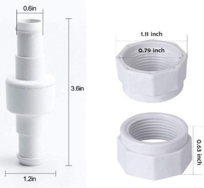 280, 380, 180 Pool Cleaner Hose Swivel D20 and Hose Nut D15 Combo Kit Replacement Suitable for Zodiac Polaris 280, 380, 180 Pool Cleaners (1 Pack) - Image 2