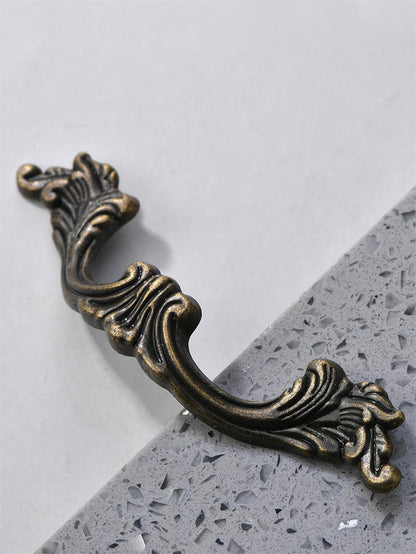 6-Pack French Drawer Pulls - Antique Brass, 3.38" Hole Centers, Vintage Shabby Chic Pulls for Dresser Nightstand Cabinet - Image 4