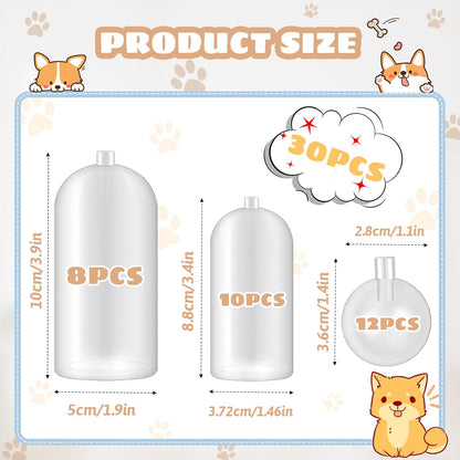 30 Pack Replacement Squeakers for Dog Toys, Plastic Dog Toy Squeakers Repair Squeaky Dog Toys DIY Toy Accessories Pet Squeaker Insert Replacement Cat Dog Toys （3 Models） - Image 2
