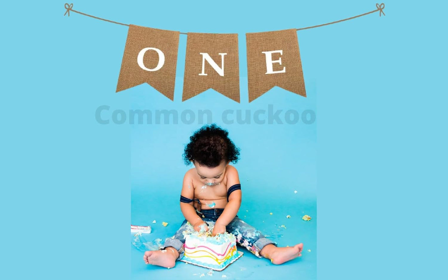 ONE High Chair First Birthday Burlap Banner | First Birthday Party Rustic Theme Decoration for boy or Girl | 1st Birthday Party Supplies | Happy Birthday Banner for Nursery Decor Product Name - Image 2