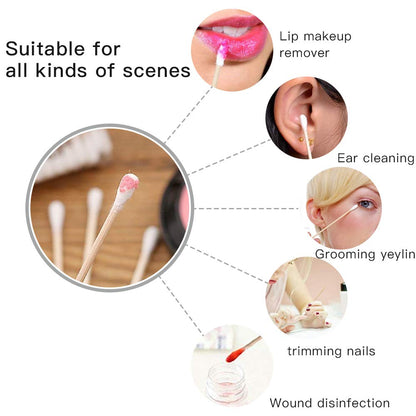 200PCS Cotten Swab Applicators, 6 Inch Long Wooden Cotton Swabs - Cleaning Gun Sterile Medical Q Sticks Tips Applicator With Wood Handle - Makeup & Ear Cleaner Remover Tools - For Ceramics, Jewelry - Image 4