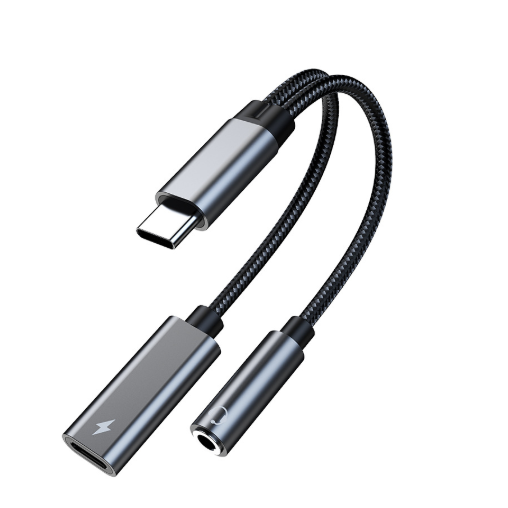 Samsung Galaxy S25 Headphone Adapter, USB C to AUX Mic Jack with PD 60W Fast Charging for Stereo, Earphones, Compatible with Samsung Galaxy S25/S25+/S25 Ultra/S24/S24+, Google Pixel 8/7