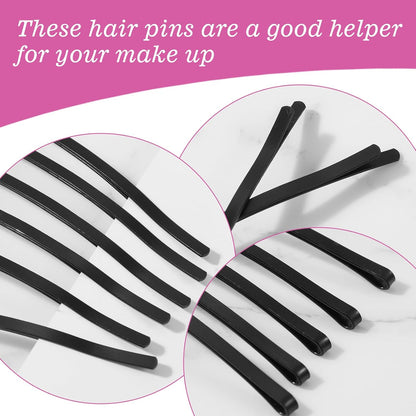 30pcs Black Jumbo Bobby Pins, 3.35 Inch Long Bobby Pins for Thick Updo Hair, Metal Hair Clips Hairpins Hair Accessories for Women, Long Hair Pins Hair Clips Hairpins Hair Accessories - Image 4