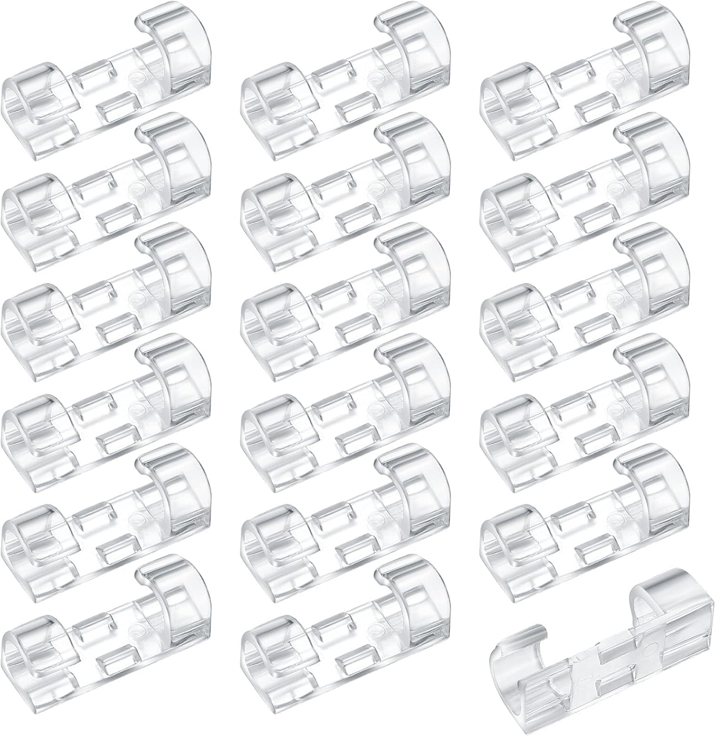 120 Pcs Adhesive Cable Clips, Cable Management Clips, Clear Cable Organizer, Cord Holder, Wire Clips, Sticky Cable Wire Cord Clips Holder for Car Office Home Desktop PC TV Laptop Ethernet Cable