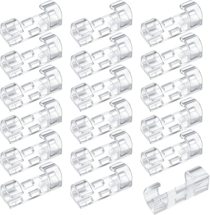 120 Pcs Adhesive Cable Clips, Cable Management Clips, Clear Cable Organizer, Cord Holder, Wire Clips, Sticky Cable Wire Cord Clips Holder for Car Office Home Desktop PC TV Laptop Ethernet Cable