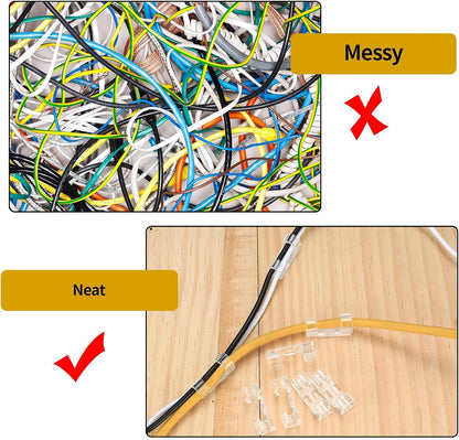120 Pcs Adhesive Cable Clips, Cable Management Clips, Clear Cable Organizer, Cord Holder, Wire Clips, Sticky Cable Wire Cord Clips Holder for Car Office Home Desktop PC TV Laptop Ethernet Cable - Image 4