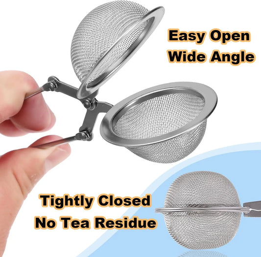 Tea Strainers for Loose Tea, 4 Pack Tea Infuser with Handle Fine Mesh Tea Ball Filter Tea Diffusers Steeper for Loose Leaf Tea, Spices, Seasonings - Image 3