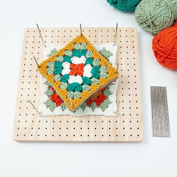 Boutique Wooden Crochet Blocking Board Knitting Blocking Mat with Bar Needles for Knitting & Crocheting - Image 3