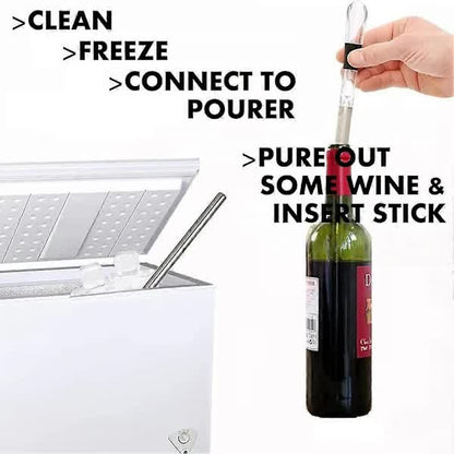 Wine Cooler Chiller 2-Pack Stainless Steel with Aerator Compatible with Standard Bottles - Image 5