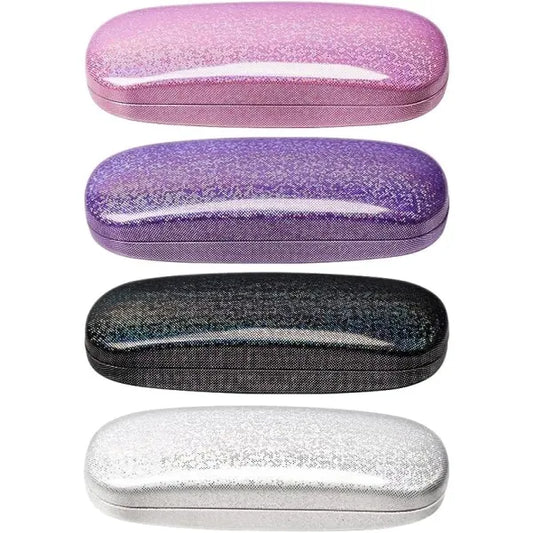 (4 pcs) Glasses Case, Unisex Hard Shell Glasses Case Protect