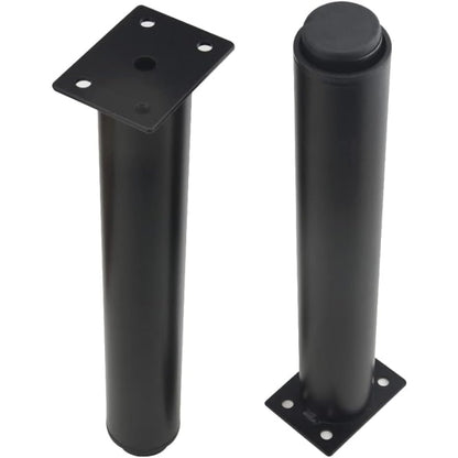 (25-42 cm, black) Set of 4 sturdy adjustable metal furniture legs - Image 2